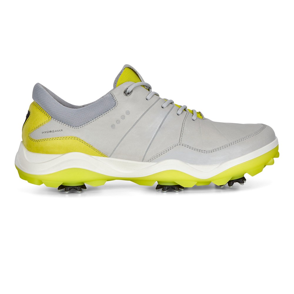 Mens Golf Shoes - ECCO Cleated Strike - White/Green - 1849WKRJH